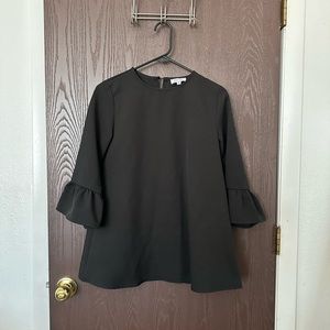 Dip of Darling small black ruffle sleeve top - worn once